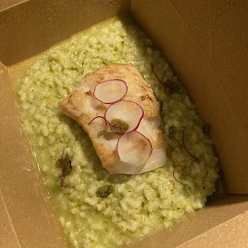 Silver Cloud Hotel Tacoma Point Ruston Waterfront - Take-out order: halibut with risotto - Hotels Near Me - Tacoma, Washington