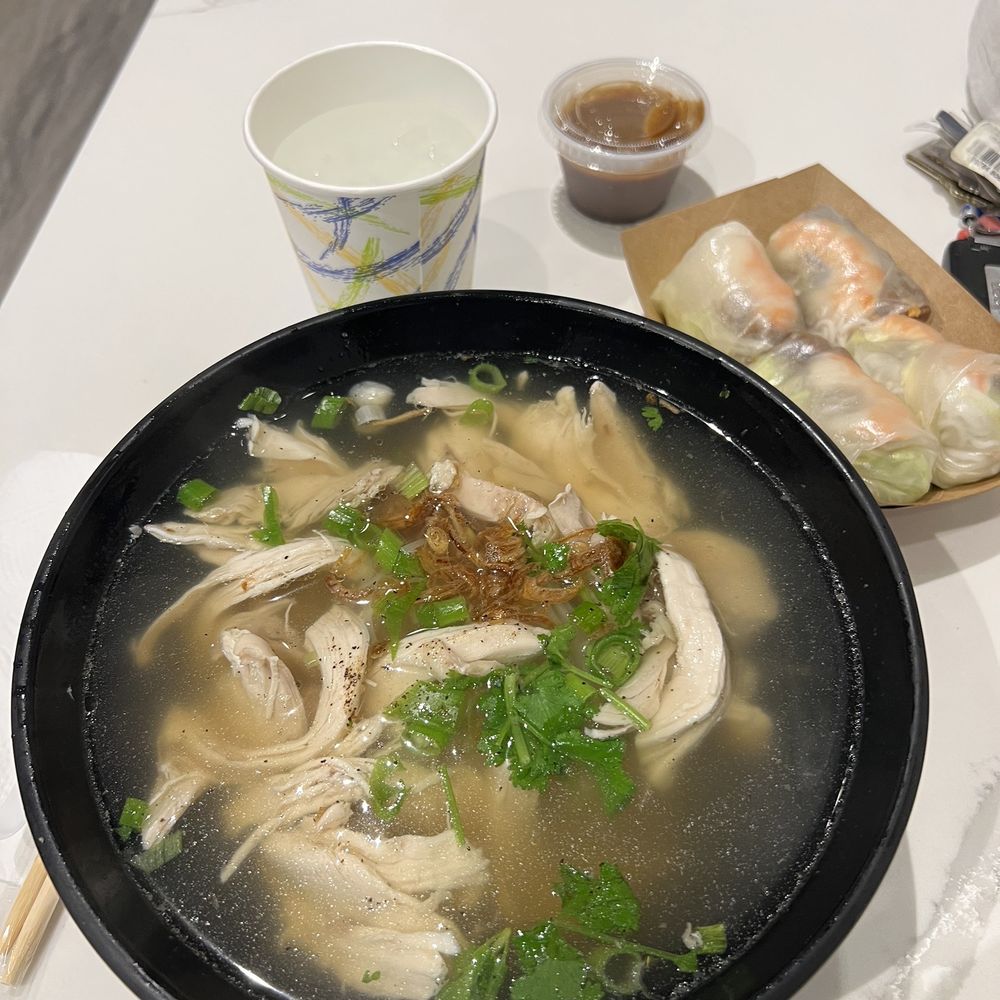 Pho Viet's - 19. Chicken Rice Noodle Soup and special 3A. Two Pieces Special Shrimp Roll - Vietnamese Near Me - Boston, Massachusetts Pho Viet's - 19. Chicken Rice Noodle Soup and special 3A. Two Pieces Special Shrimp Roll - Vietnamese Near Me - Boston, Massachusetts