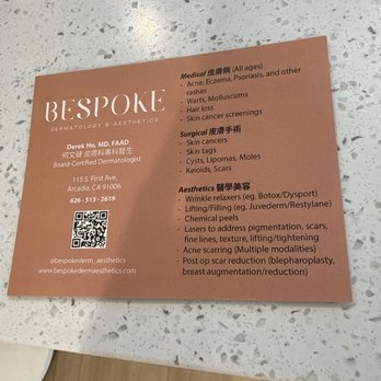 Bespoke Dermatology & Aesthetics - Dermatologists Near Me - Arcadia, California Bespoke Dermatology & Aesthetics - Dermatologists Near Me - Arcadia, California