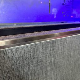 Dirty dusty interior next to booths Dirty dusty interior next to booths