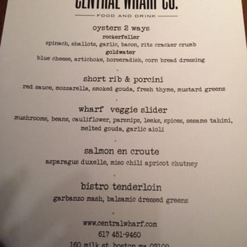 Central Wharf - The tasting menu - Bars Near Me - Boston, Massachusetts