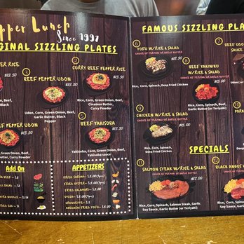 Pepper Lunch USA - new menu - Teppanyaki Near Me - Milpitas, California