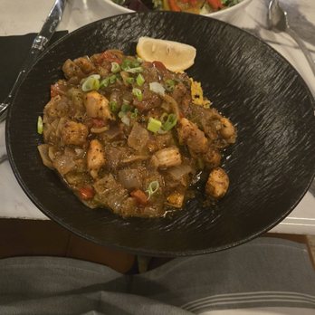 Northside Bistro & Cocktails - Flouder Ettouffe, Flounder covered with a shrimp ettouffee. Taste Way better than it looks. - New American Near Me - Raleigh, North Carolina Northside Bistro & Cocktails - Flouder Ettouffe, Flounder covered with a shrimp ettouffee. Taste Way better than it looks. - New American Near Me - Raleigh, North Carolina