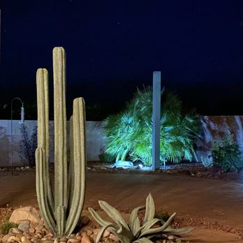 Stone Cactus Fountains - Night view with the beginning of the pergola going up. Fountain is not running in this picture. - Art Galleries Near Me - Tucson, Arizona Stone Cactus Fountains - Night view with the beginning of the pergola going up. Fountain is not running in this picture. - Art Galleries Near Me - Tucson, Arizona