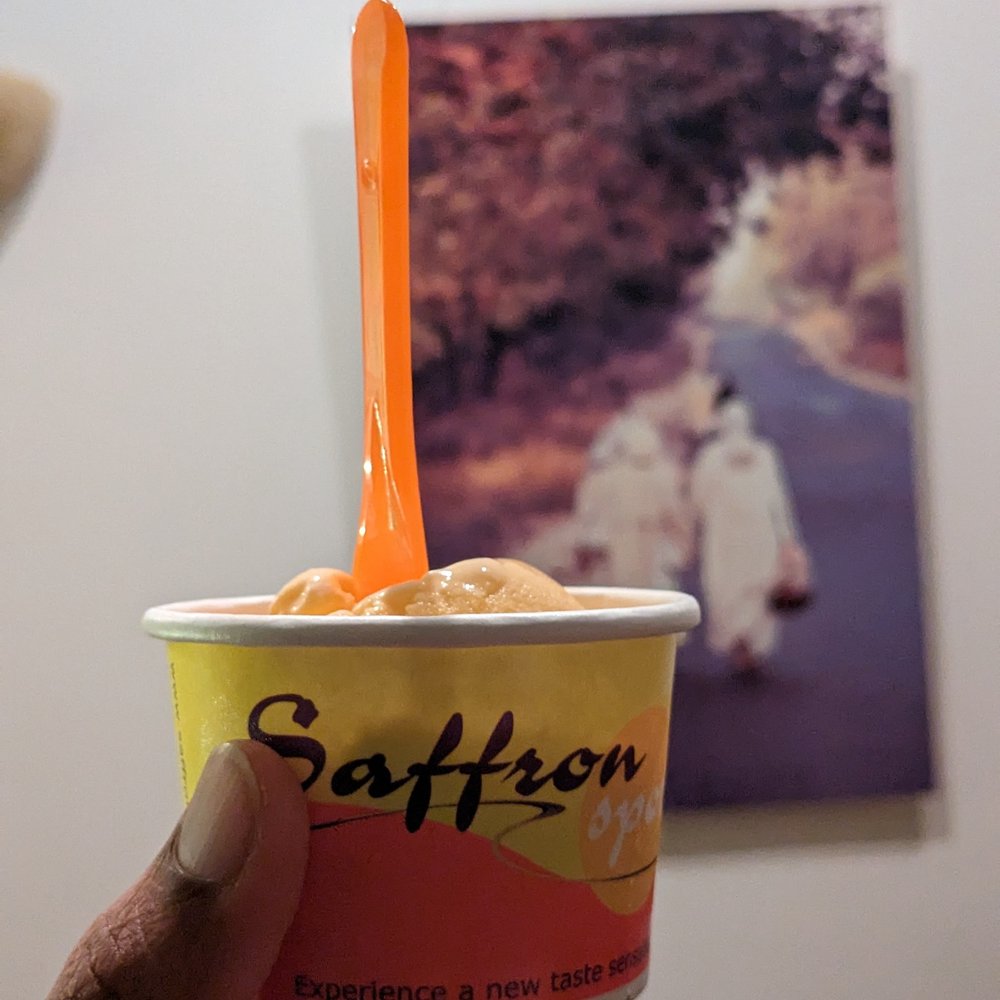 Saffron Spot - a hand holding a cup of ice cream - Desserts Near Me - Artesia, California Saffron Spot - a hand holding a cup of ice cream - Desserts Near Me - Artesia, California