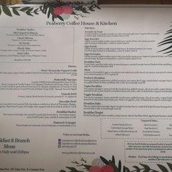 Peaberry Coffee House - Breakfast menu