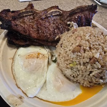 Koa Pancake House - 3 Pieces of delicious kalbi with fried rice and 2 eggs over easy. - Breakfast & Brunch Near Me - Honolulu, Hawaii