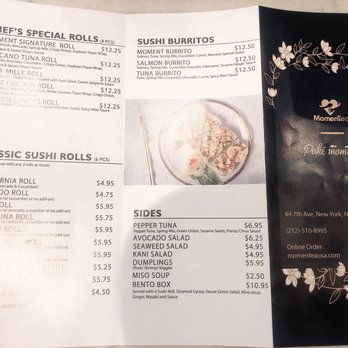 Momen Tea - Menu - Poke Near Me - New York, New York Momen Tea - Menu - Poke Near Me - New York, New York