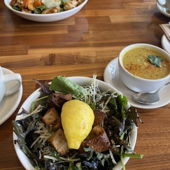 Cafe Flora - Cup salad cup Soup Of The Day - Vegetarian Near Me - Seattle, Washington