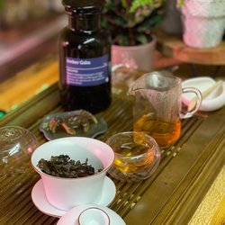 Panhandle Apothecary - Amber Gaba Oolong tea session.  Stop by and grab a cup.