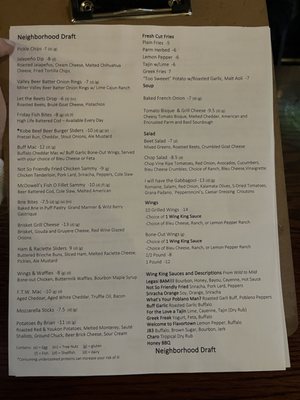 Menu photo 4 Neighborhood Draft Milwaukee, WI Menu photo 4 Neighborhood Draft Milwaukee, WI