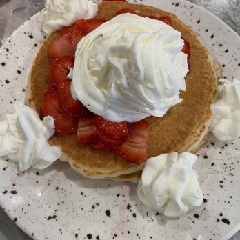 Golden Egg Pancake House - 1 Strawberry Pancake so fresh and filling! - Breakfast & Brunch Near Me - Surfside Beach, South Carolina Golden Egg Pancake House - 1 Strawberry Pancake so fresh and filling! - Breakfast & Brunch Near Me - Surfside Beach, South Carolina