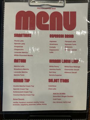 Menu photo 4 Pruvia Coffee Bar Gardena, CA Menu photo 4 Pruvia Coffee Bar Gardena, CA