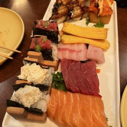 Sashimi and tacos