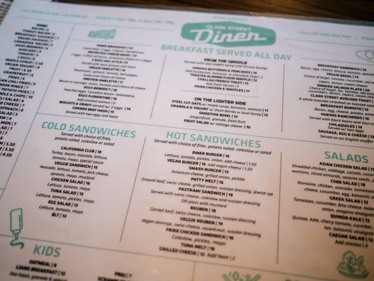 Menu photo 8 Clark Street Diner Los Angeles, CA