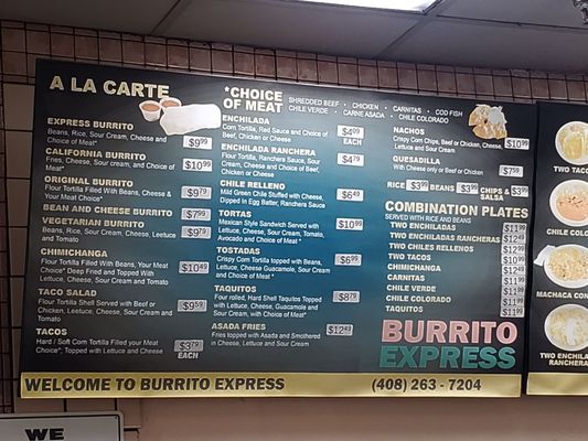Menu photo 4 Burrito Express Milpitas, CA