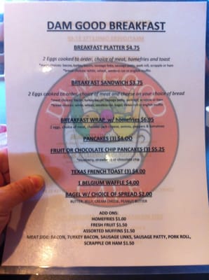 Menu photo 5 Dam Good Cafe Dublin, PA