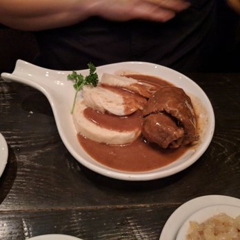 The Bavarian Lodge - Rouladen with bread dumplings - German Near Me - Lisle, Illinois The Bavarian Lodge - Rouladen with bread dumplings - German Near Me - Lisle, Illinois