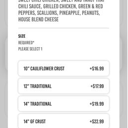 No bacon included in ingredients online. However, we were given a pizza with bacon and told we could not get a refund or new pizza. No bacon included in ingredients online. However, we were given a pizza with bacon and told we could not get a refund or new pizza.