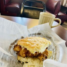Chicken Biscuit and coffee Chicken Biscuit and coffee