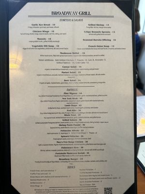 Menu photo 8 Broadway Grill Burlingame, CA