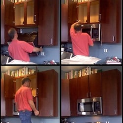 Urban Handyman - Chris installing our microwave.
