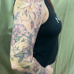 Mr Blue Sky Tattoo - Amazing sleeve done by Tina. Listened to everything I wanted and I couldn't be happier
