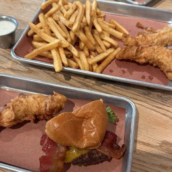 LSA Burger - Bacon burger, chicken strips, and fries - American Near Me - The Colony, Texas