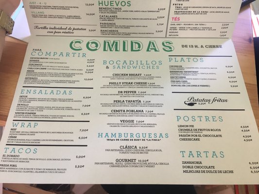 Menu photo 2 Ojalá Madrid, M Menu photo 2 Ojalá Madrid, M
