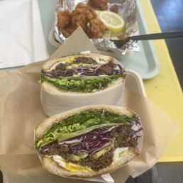 Beef Bulgogi Sandwich and Yuzu KFC Beef Bulgogi Sandwich and Yuzu KFC