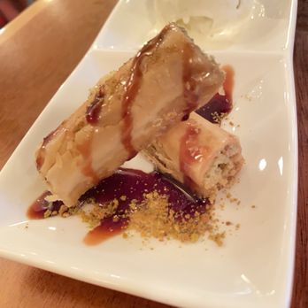 Lebanese Taverna Pentagon - Close up of Traditional Baklava - Mediterranean Near Me - Arlington, Virginia Lebanese Taverna Pentagon - Close up of Traditional Baklava - Mediterranean Near Me - Arlington, Virginia