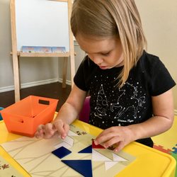 Lasting Learners Academy - Using tangrams to make pictures!