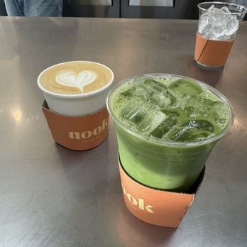 Nook coffee bar - Vanilla latte and island matcha - Coffee & Tea Near Me - Rancho Cucamonga, California Nook coffee bar - Vanilla latte and island matcha - Coffee & Tea Near Me - Rancho Cucamonga, California