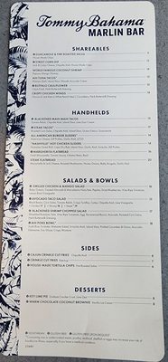 Menu photo 5 Tommy Bahama Marlin Bar Dania Beach, FL Menu photo 5 Tommy Bahama Marlin Bar Dania Beach, FL