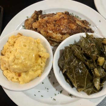 Cornbread Restaurant & Bar - Blackened Farm Raised Catfish! With, Macaroni & Cheese and Collard greens ! - Soul Food Near Me - Southfield, Michigan Cornbread Restaurant & Bar - Blackened Farm Raised Catfish! With, Macaroni & Cheese and Collard greens ! - Soul Food Near Me - Southfield, Michigan