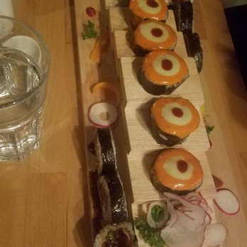 Rice N Roll Bistro - Rising sun roll. Awesome presentation - Sushi Bars Near Me - Milwaukee, Wisconsin
