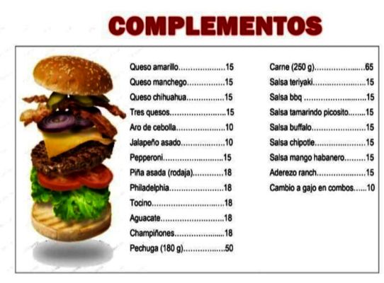 Menu photo 4 Monstruo Burger Mazatlán, SIN Menu photo 4 Monstruo Burger Mazatlán, SIN