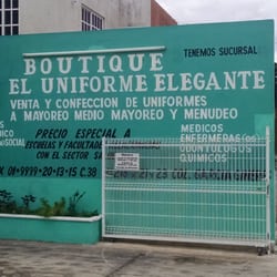 El Uniforme Elegante - Mural publicitario del Uniforme Elegante