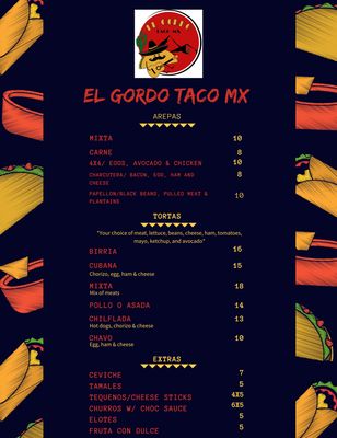 Menu photo 3 El Gordo Taco MX Bethany Beach, DE