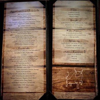 Hunter Steakhouse - Menu - Steakhouses Near Me - Cancún, ROO