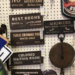Racists signage at Somewhere in Time.
