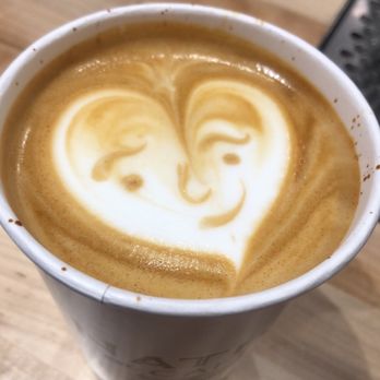 Native Cafe - Lavender latte with cool latte art. - Breakfast & Brunch Near Me - Doylestown, Pennsylvania
