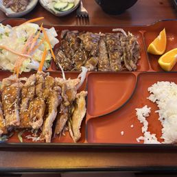 2 item dinner bento Sesame chicken & beef teriyaki