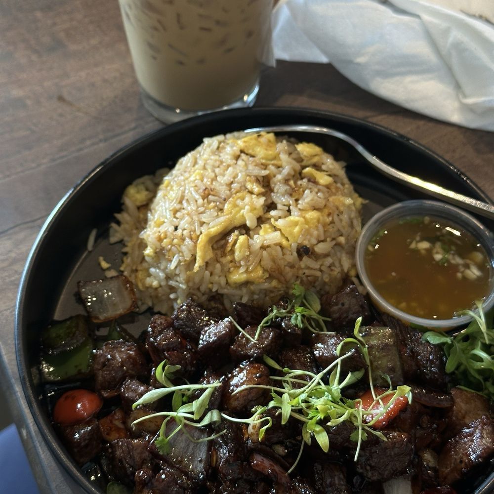 Steak and fried rice Steak and fried rice