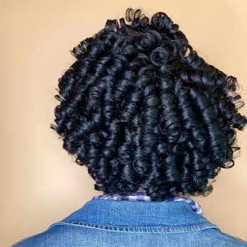 Too Groovy Texture Salon - Rod Set on Natural Hair - Hair Extensions Near Me - Atlanta, Georgia