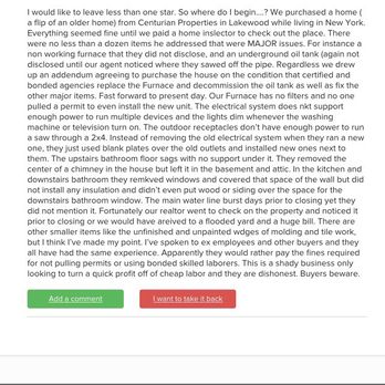 Centurian Properties - A review I posted on BBB - General Contractors Near Me - Federal Way, Washington Centurian Properties - A review I posted on BBB - General Contractors Near Me - Federal Way, Washington