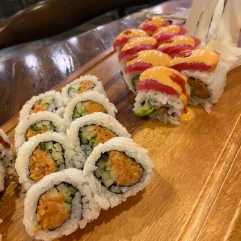 Neko Sushi - Spicy Tuna (left) and Kiss of Fire (right) - Korean Near Me - Cincinnati, Ohio