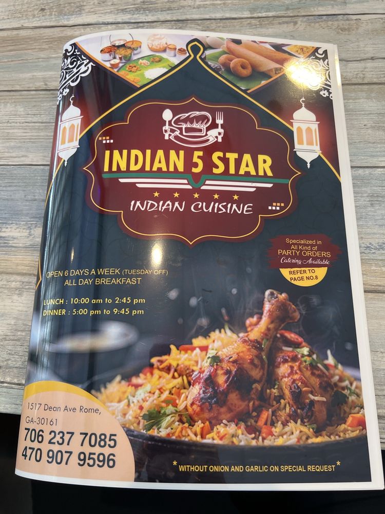 Indian 5 Stars Restaurant Logo