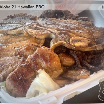 Aloha 21 Hawaiian BBQ - Hawaiian BBQ Mix ($18) - Good portions - Hawaiian Near Me - Irvine, California Aloha 21 Hawaiian BBQ - Hawaiian BBQ Mix ($18) - Good portions - Hawaiian Near Me - Irvine, California