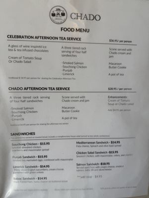 Menu photo 7 Chado Tea Room Pasadena, CA